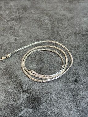 “Sterling Silver FILLED” Braided Rope Necklace - Silver